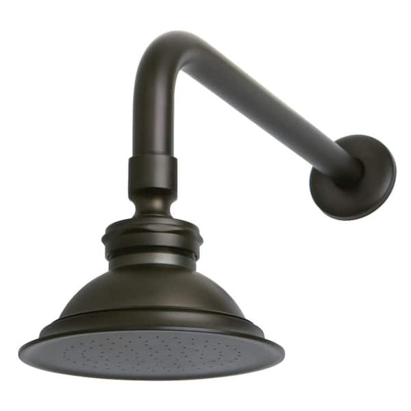 Kingston Brass 1-Spray 4.9 in. Single Wall Mount Fixed Rain Shower Head in Oil Rubbed Bronze