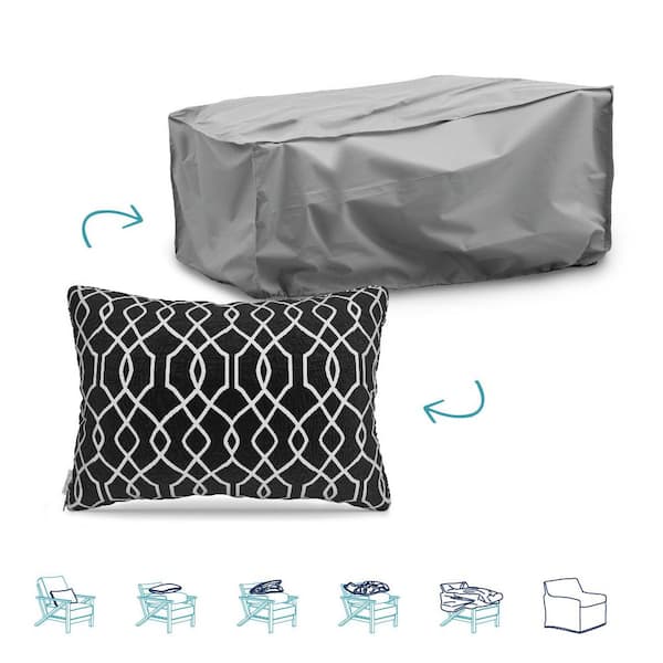 Unbranded Pillow-To-Cover 16 in. x 24 in. Folio Onyx Pillow Chaise Lounge Cover