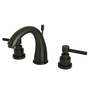 Elinvar 8 in. Widespread 2-Handle Bathroom Faucets with Brass Pop-Up in Oil Rubbed Bronze