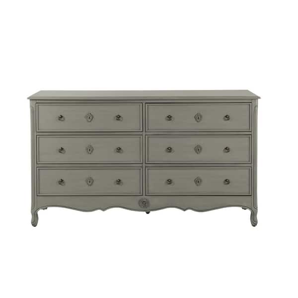 Home Decorators Collection Keys 6-Drawer Dresser in Grey