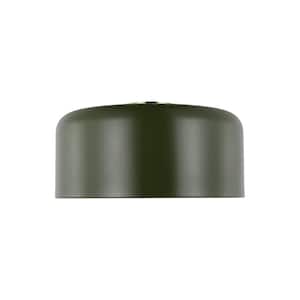 Malone 15.75 in. Large 1-Light Olive Flush Mount with LED Bulb