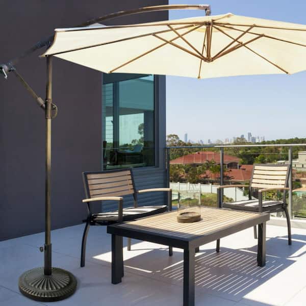 31.5 lbs. Market Heavy-Duty Patio Umbrella Base Outdoor Stand in Bronze