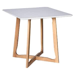 Cedar Bistro White Wood Sled Dining Table Seats 2