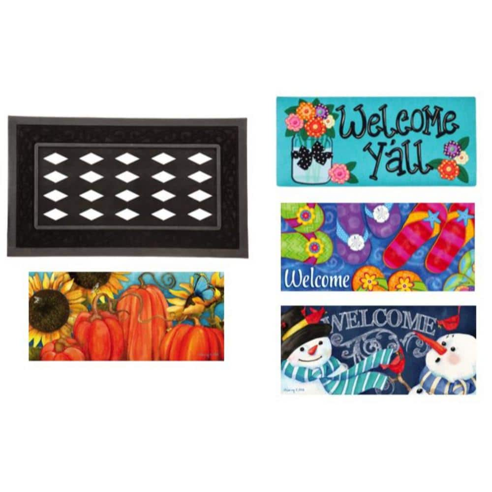 Fall Camper Welcome Sassafras Mat - 10 x 22 Insert Doormat