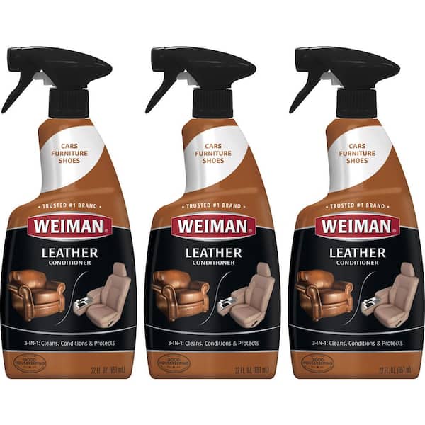 Weiman 22 oz. Leather Cleaner and Polish Spray (3-Pack)