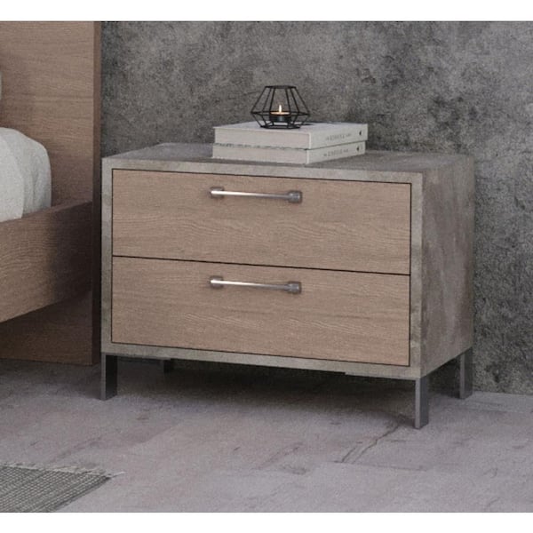 Nova Domus Boston Brown 2 Drawer 26 in. Nightstand