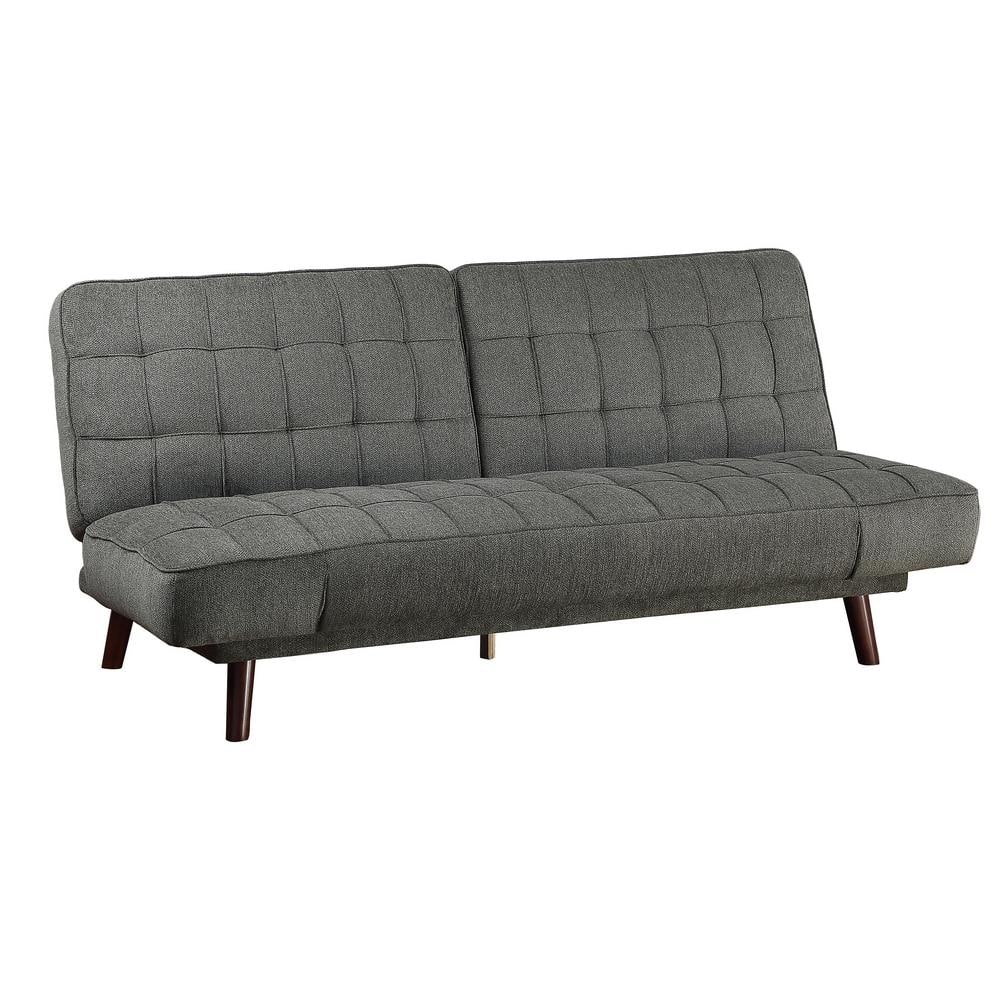 Aoibox 79.5 in. Dark Gray Chenille Fabric Upholstered 2-Seater Loveseat ...