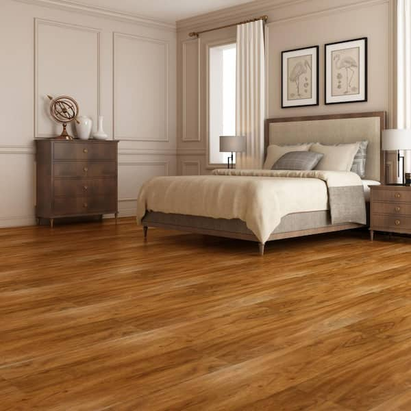 Light Brown 12MIL 36in. L x 6in. W Waterproof Peel and Stick Vinyl Flooring (54sq. ft./Box)