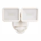 180° White Motion Activated Outdoor Integrated LED Flood Light Twin Head