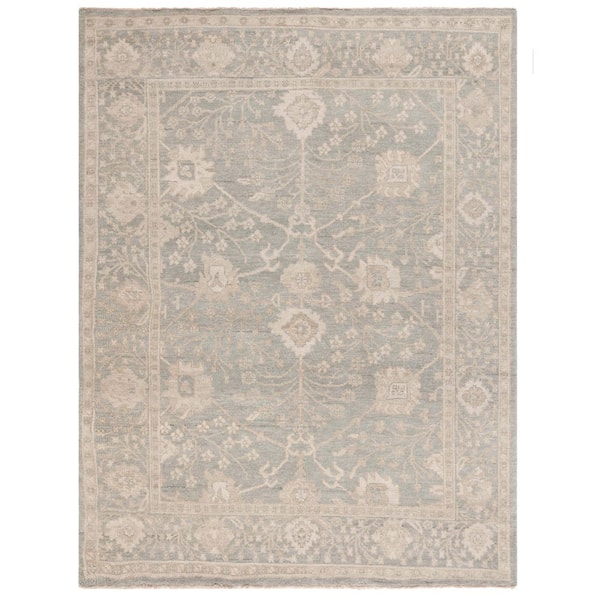 Izmir 10 ft. x 14 ft. Light Blue/Ivory Oriental Area Rug