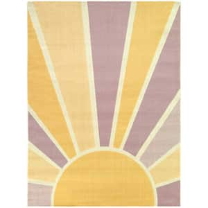 Sol Orange 4 ft. x 6 ft. Geometric Area Rug