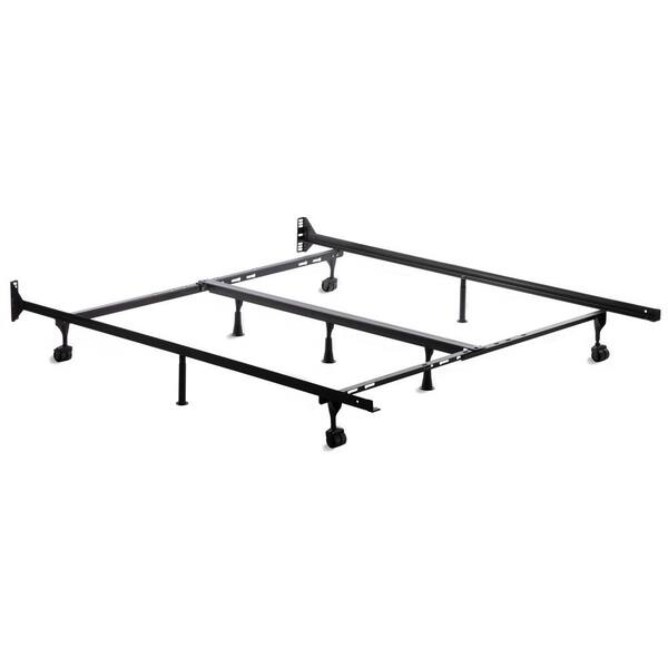 brookside universal adjustable metal bed frame with center support