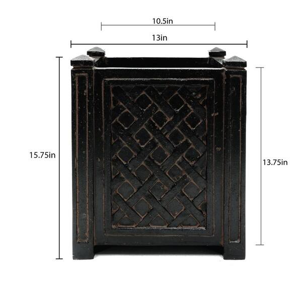 MPG 17.75 in. Square Old Stone Cast Stone Lattice Planter PS5930OS - The  Home Depot