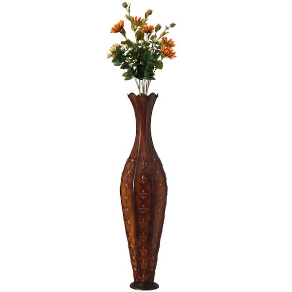 Uniquewise 34 in. Metal Decorative Floor Vase Centerpiece Home Decoration  for Dried Flower and Artificial Floral Arrangements Decor QI004521 - The  Home Depot