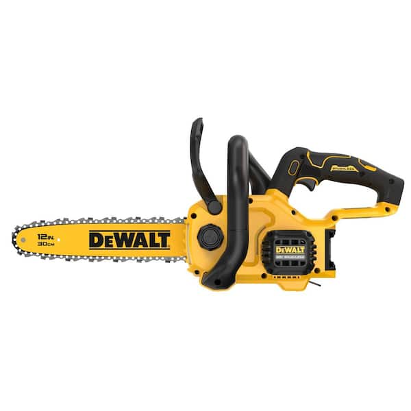 DEWALT 20V MAX 12" Cordless Chainsaw (Bare Tool) - Brushless Motor, Up To 100 Cuts Per Charge, Gas-Free Operation