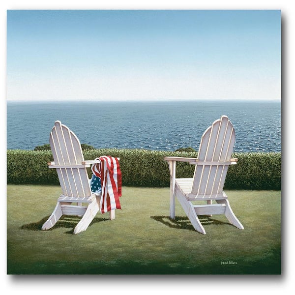 Celebrate 250 Spring House View 18x26 Gallery-Wrapped Canvas Wall Art