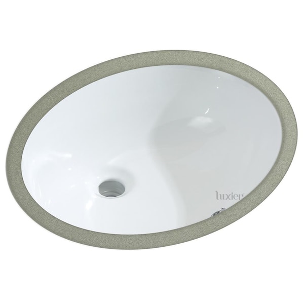 Vitreous Ceramic Lavatory Romano 19X16 Oval Undermount Bathroom vanity Sink 