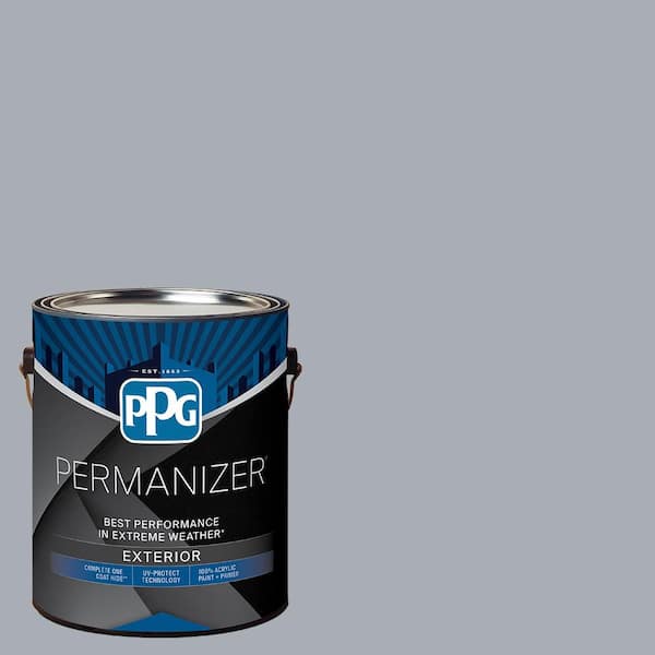 1 gal. PPG0993-3 Gosling Gray Satin Exterior Paint