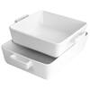 MARTHA STEWART Everyday 2-Piece Rectangular Stoneware Large and Medium  Baker Bakeware Set in Taupe 985120058M - The Home Depot