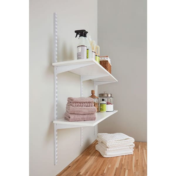 White Laminated Wood Shelf 12 in. D x 48 in. L