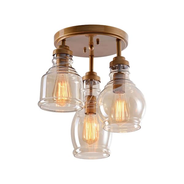 Mavis　バンジョー Jojospring Mavis 13.8 in. in Diameter 3-Light Brushed Brass