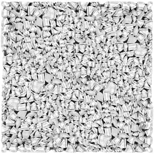 White 11.8 in. x 11.8 in. Pebble Polished and Honed Glass Mosaic Tile (4.83 sq. ft./Case)