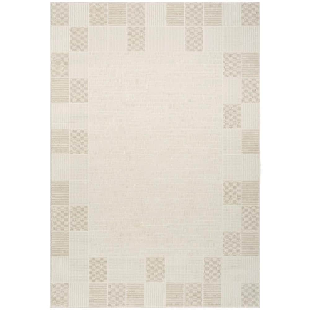 Nordic Ivory Grey 5 ft. x 7 ft. Geometric Contemporary Area Rug price history on PriceWatchPro