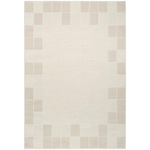 Nourison Nordic Ivory Grey 5 ft. x 7 ft. Geometric Contemporary Area Rug