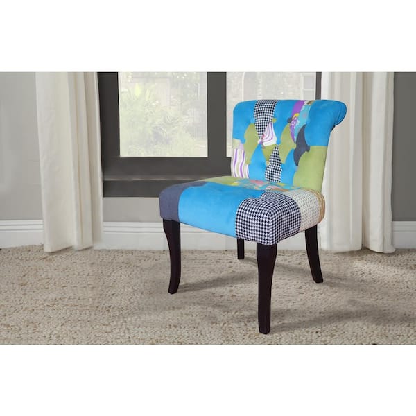 Unbranded Pacific Coastal Patchwork Slipper Chair (Set of 1)