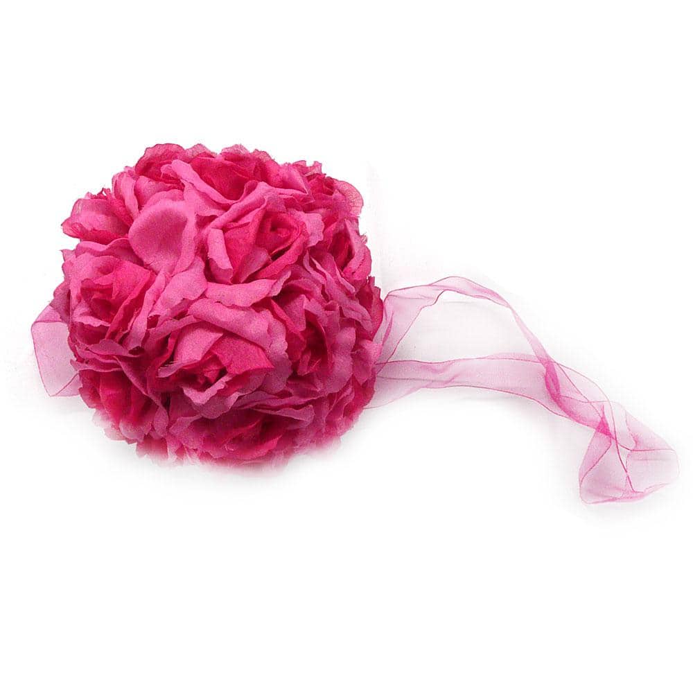 1.5 in. Flower Balls Dark Pink Wedding Decorations (Flower Balls)