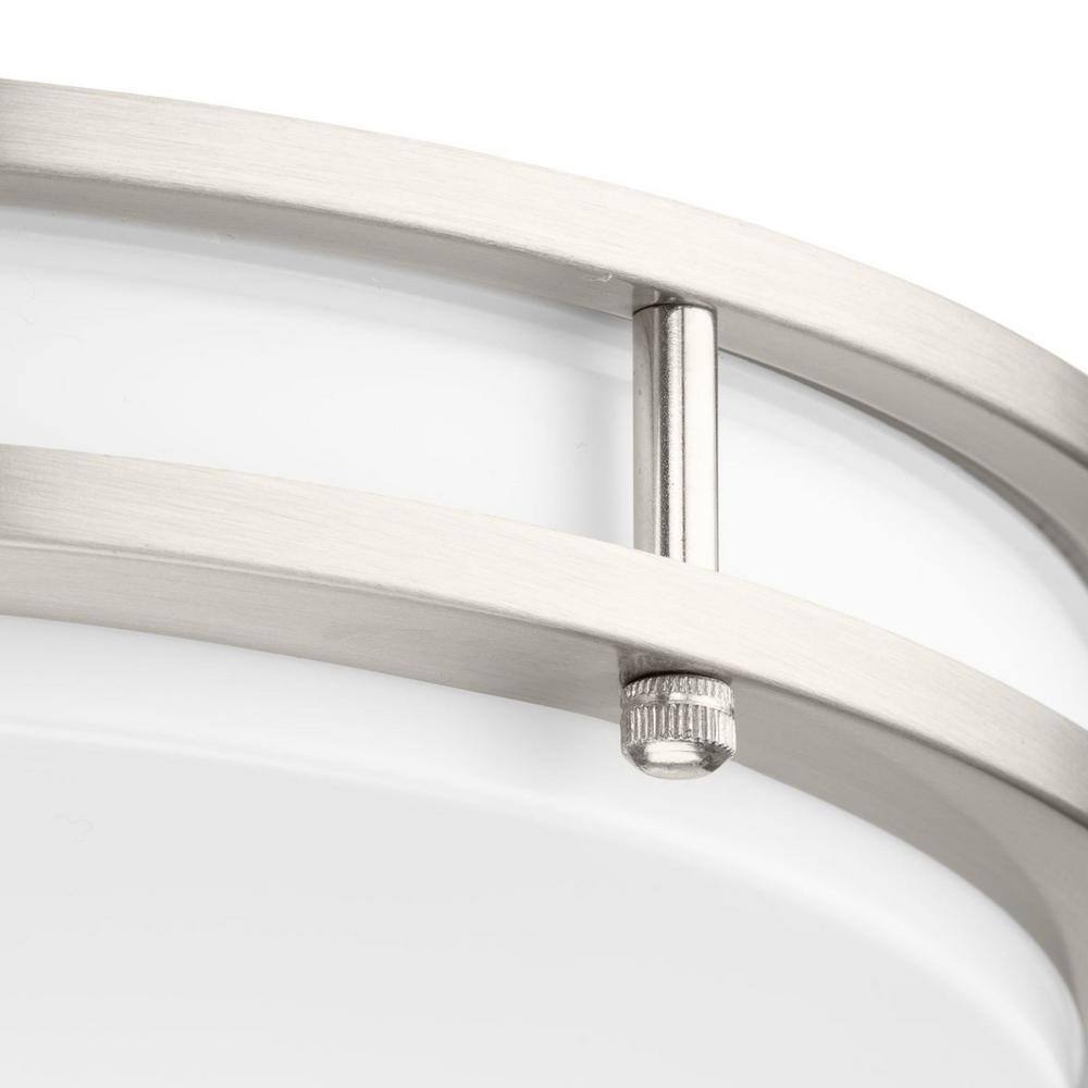 Brushed Nickel Modern LED Flush Mount with Acrylic Shade