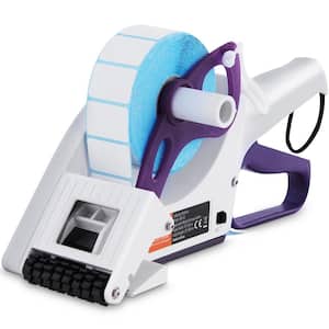 Manual Label Applicator 0.6-2.2 in. W x 0.8-2.4 in. L Portable Hand-Held Labeling Machine w/Label Roll and TPR Roller