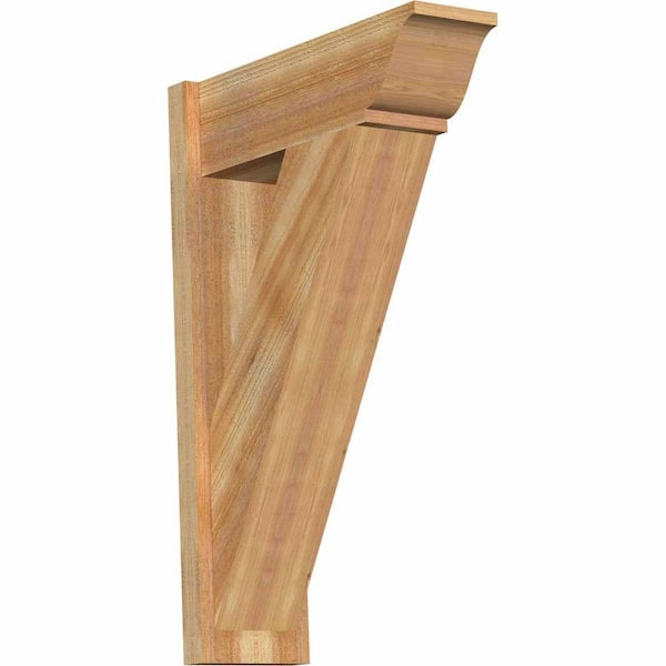 Ekena Millwork 8 in. x 36 in. x 24 in. Traditional Rough Sawn Western Red Cedar Outlooker