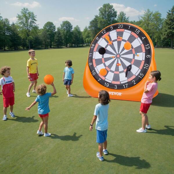 VEVOR Inflatable Soccer Dart Board, over 6 ft. Giant Board with 4