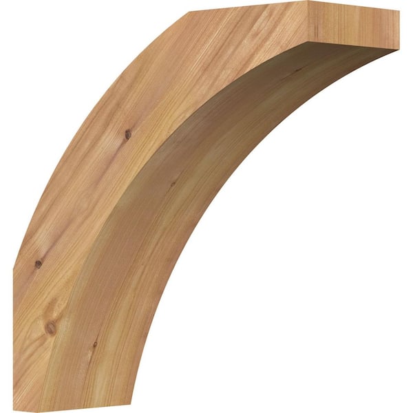 Ekena Millwork 5 1/2"W x 16"D x 16"H Thorton Smooth Knee Brace, Western Red Cedar