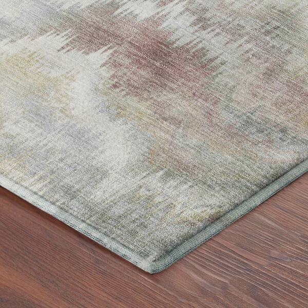 Mayfield Premium Machine Washable Abstract AMF2258 Beige 10 ft. x 14 ft. Area Rug