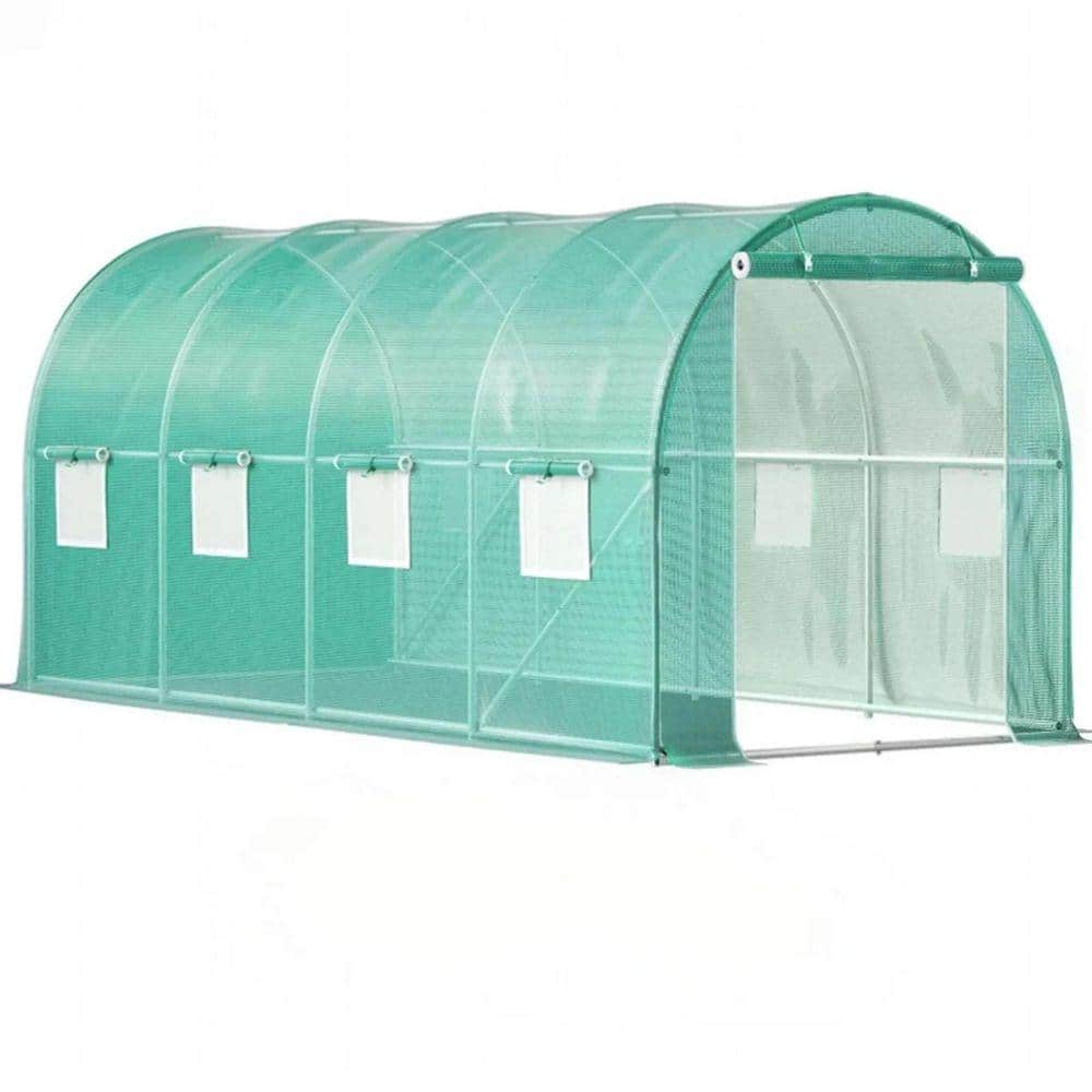 14.8 ft x 6.6 ft x 6.6 ft. Walk-in Tunnel Greenhouse-Portable Plant Hot House with Galvanized Frame and Ventilation price history on PriceWatchPro