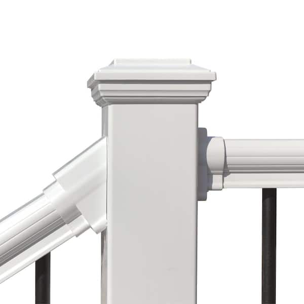 Unbranded 4.5 in. x 4.5 in. x 4 ft. White PVC Composite Fence Rail