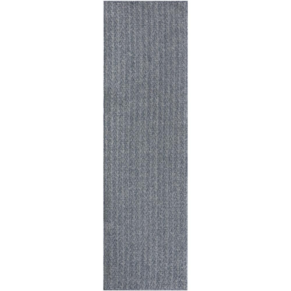 Tulum Denim 2 ft. x 10 ft. All-Over Design Contemporary Runner Area Rug