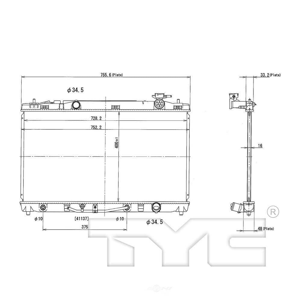 Tyc Radiator Packing TYC Radiator 2917 - The Home Depot