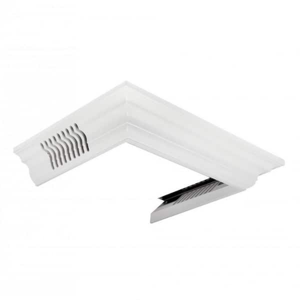 Vented Crown Molding Profile-6 for Bright White Wall Mount Range Hoods