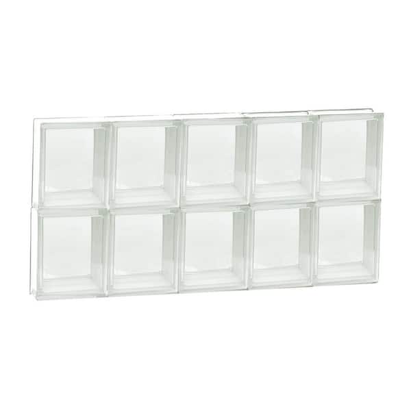 Clearly Secure 28.75 in. x 15.5 in. x 3.125 in. Frameless Non-Vented Clear Glass Block Window