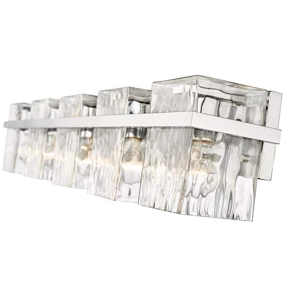 Bennington 7 in. 5-Light Chrome Vanity Light 1938-5V-CH - The Home
