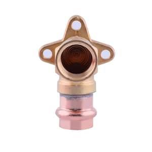 3/4 in. x 3/4 in. Copper Press 90° Drop Ear Elbow Press Fit x FNPT