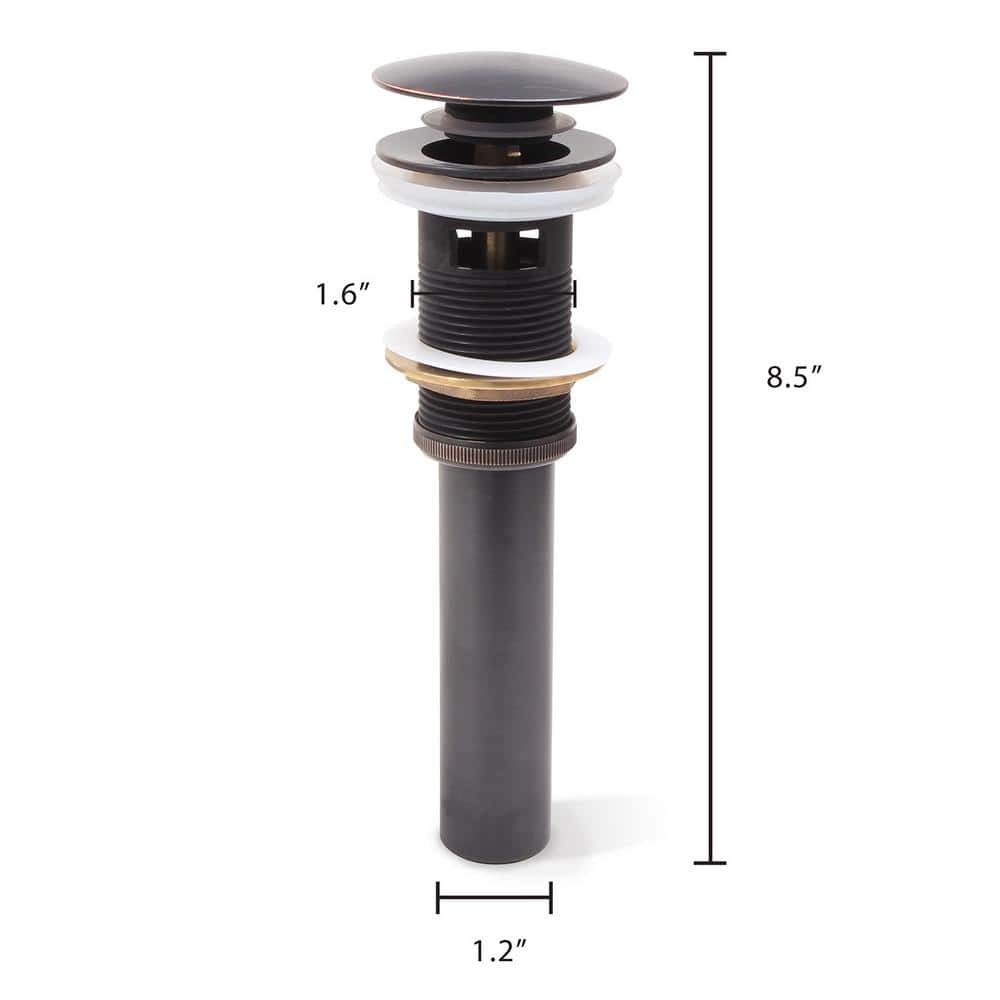 Oil Rubbed Bronze Pop-Up Drain with Overflow