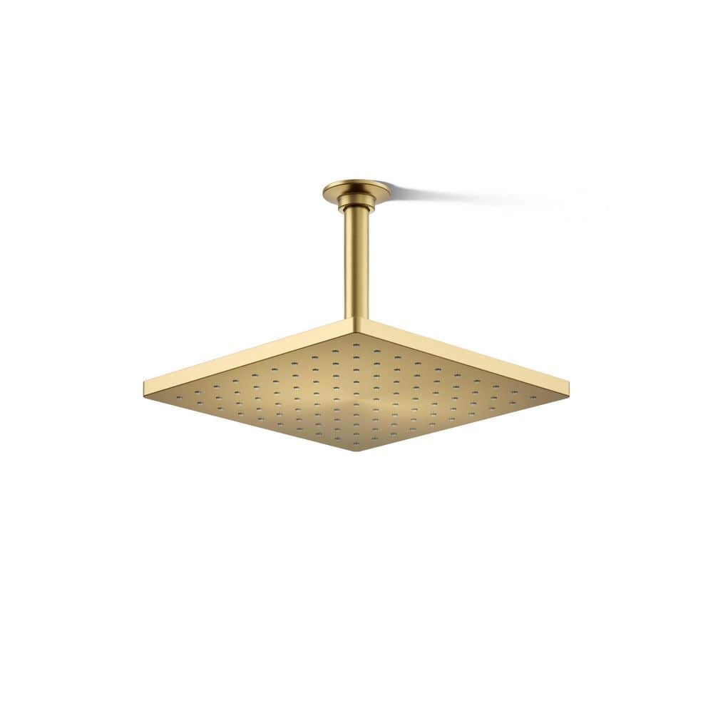 Vibrant Brushed Moderne Brass Square Rain Showerhead