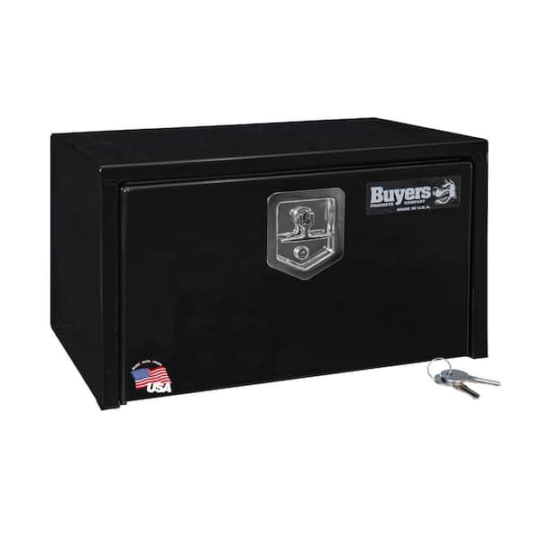 Buyers Products Company 14 in. x 16 in. x 24 in. Gloss Black Steel Underbody Truck Tool Box