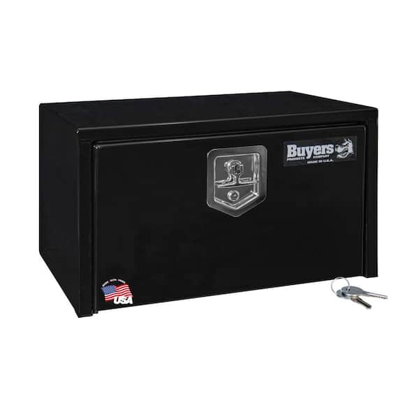 BUYERS PRODUCTS 14 in. x 16 in. x 24 in. Gloss Black Steel Underbody Truck Tool Box