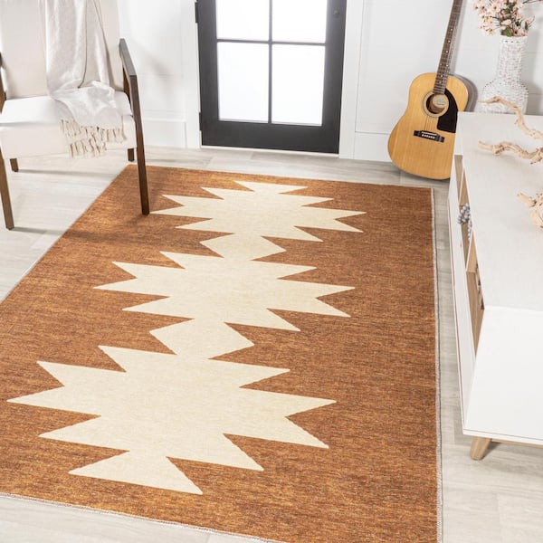MAYSHINE Area Rugs (5 x 8 Feet) for Living Room Bedroom Carpet Contemporary Retro Polyester Textured Easy to Clean Stain Fade Resistant Thick Soft