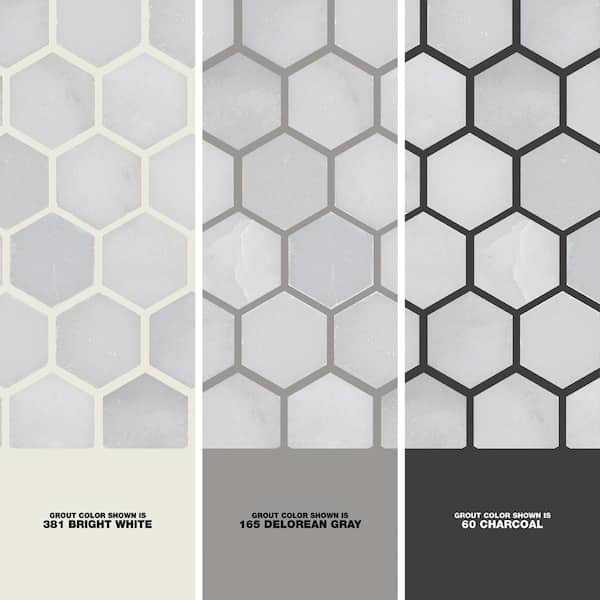 Msi Greecian White Hexagon 12 In X 11, What Color Grout For White And Gray Marble Tile